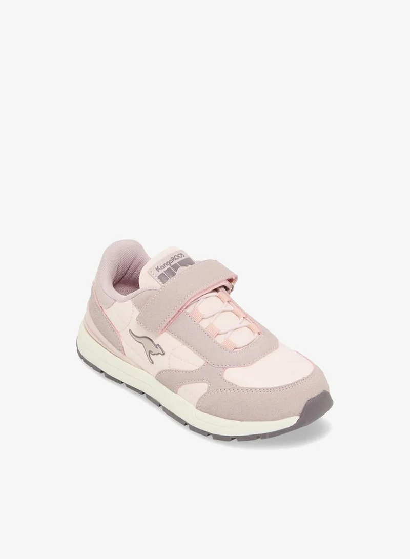 Kangaroos Girls Panelled Hook & Loop School Sports Shoes