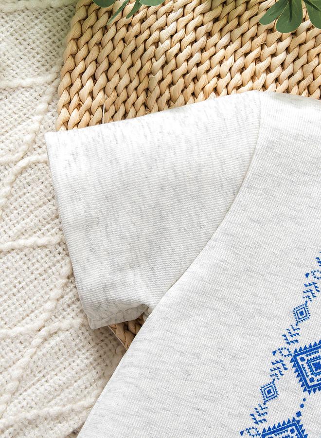 Take Two Boys Graphic Print Shirt and Shorts Set - Image 4