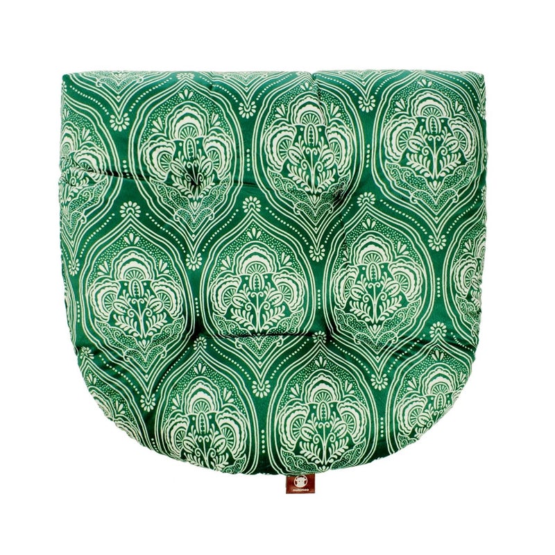 Makimoo Outdoor Patio Cushion, Rocking Chair Cushion, Tufted Pads, Set of Upper and Lower with Ties Pack of 2 (2 Sets) - Back 20"Ã—17", Seat 17"Ã—17" (Green Lantern) - Image 4