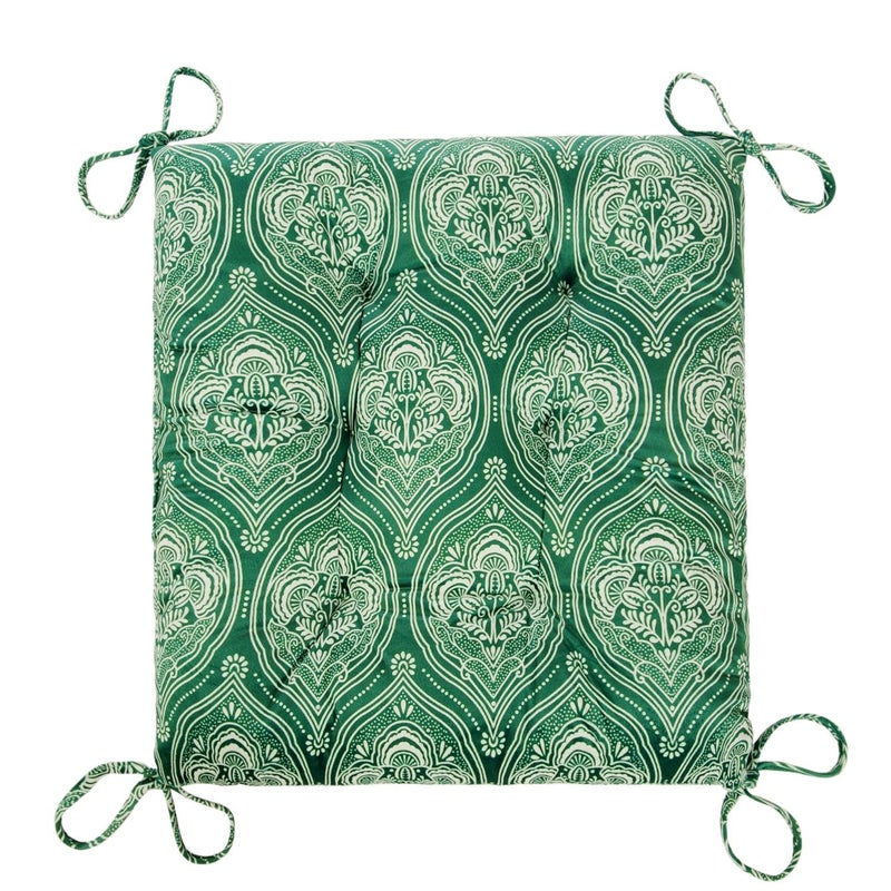 Makimoo Outdoor Patio Cushion, Rocking Chair Cushion, Tufted Pads, Set of Upper and Lower with Ties Pack of 2 (2 Sets) - Back 20"Ã—17", Seat 17"Ã—17" (Green Lantern) - Image 3