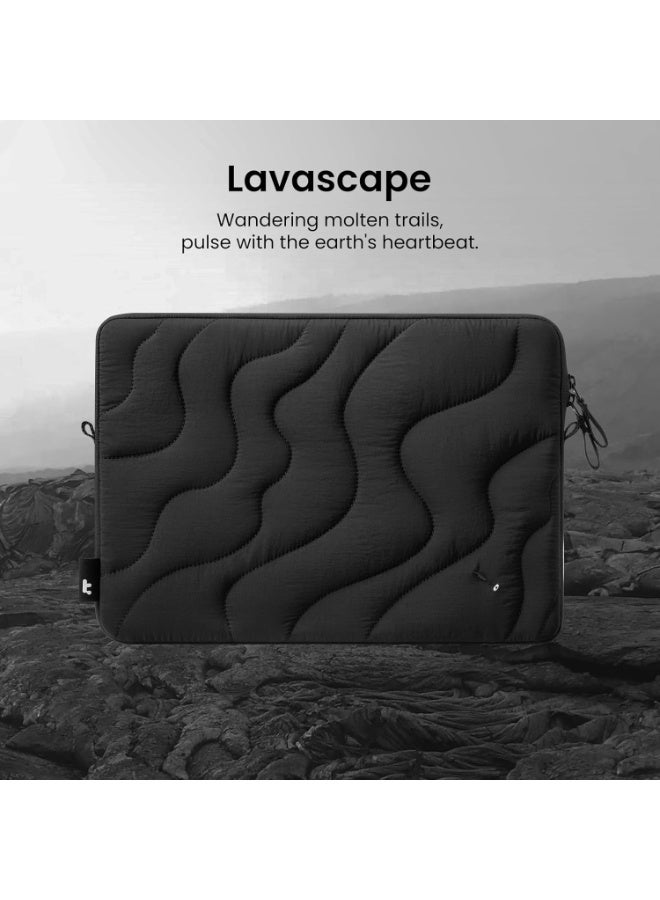 Tomtoc Terra-A27 Eco-Friendly Quilted Laptop Sleeve Kit for 13 inch MacBook Air 2025–2018 M4/M3 (A3113) M2 (A2681) M1 (A2337) & 13" MacBook Pro M4/M3/M2/M1 – Puffy Protective Laptop Bag Case with Accessory Pocket - Image 5