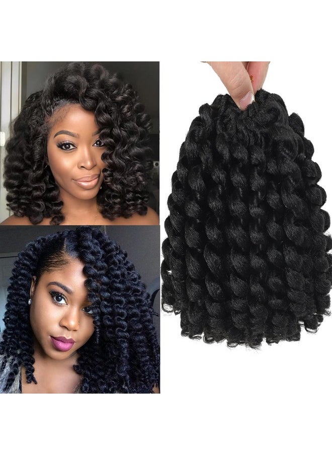Flagship - Wand Curl Crochet Hair 12 Inch 5Pcs Jamaican Bounce Crochet Hair For Black Women Natural Black Jumpy Wand Curls Crochet Hair Short Pre Looped Curly Crochet Hair 1B - Image 1