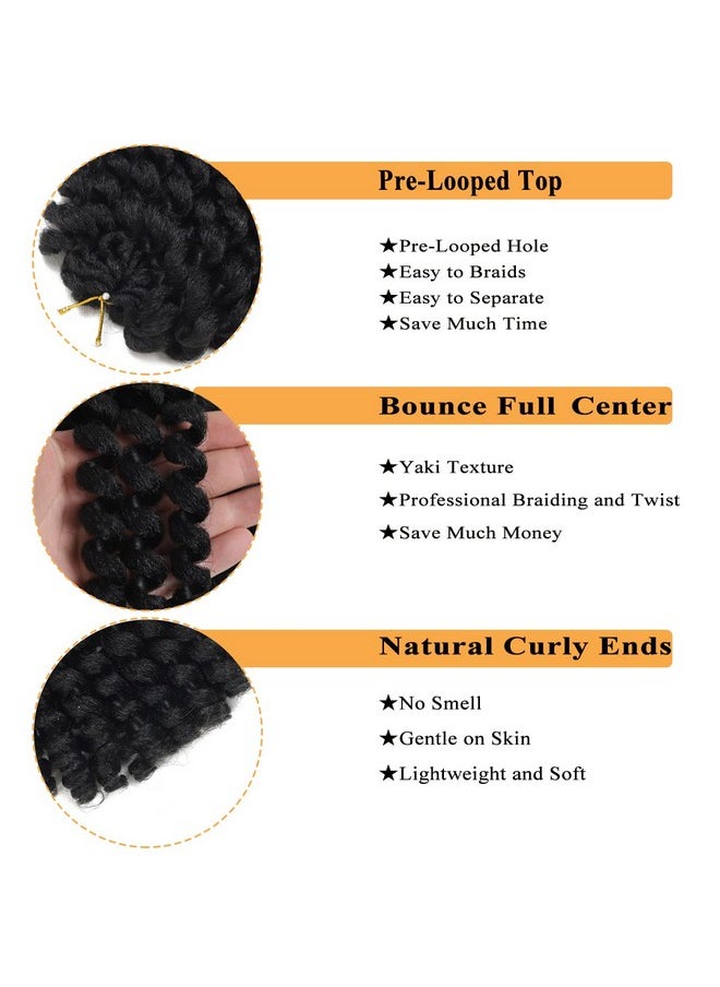 Flagship - Wand Curl Crochet Hair 12 Inch 5Pcs Jamaican Bounce Crochet Hair For Black Women Natural Black Jumpy Wand Curls Crochet Hair Short Pre Looped Curly Crochet Hair 1B - Image 1