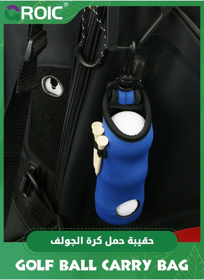 4 Pieces Golf Tee Holder Golf Ball Carry Bag Pouch Golf Ball Holder Keychain Belt Clip Golf Gifts Accessories