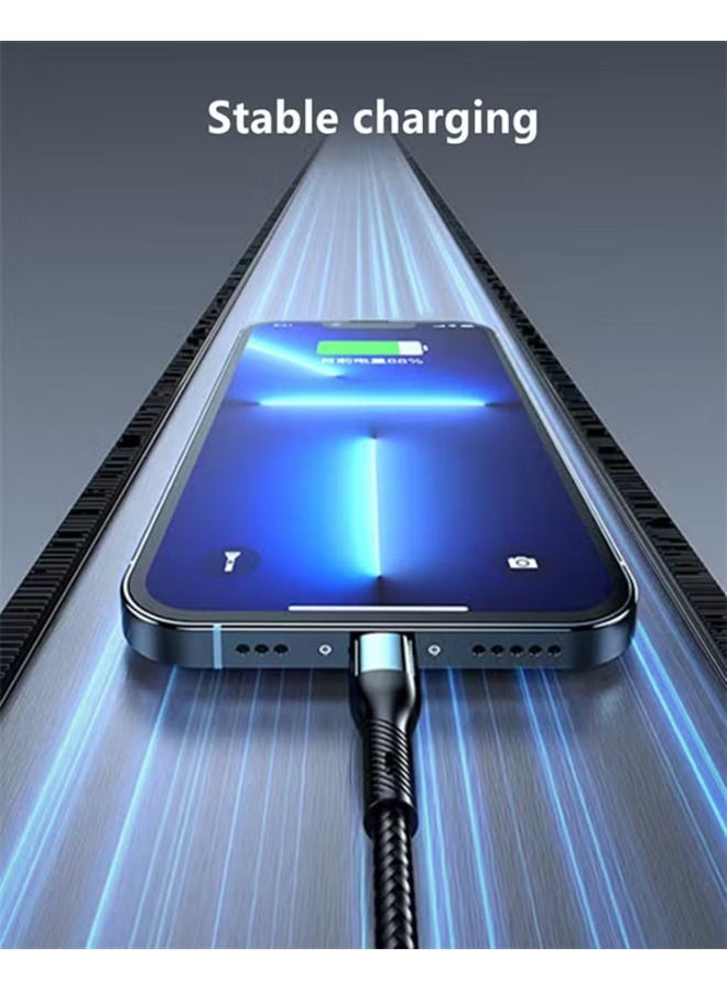 3-in-1 USB Fast Charging Cable - 120W Power Super Fast Charger Cords Universal Phone Charger, Multiple Charger Wire for Cellphone, Tablets and More - Image 2