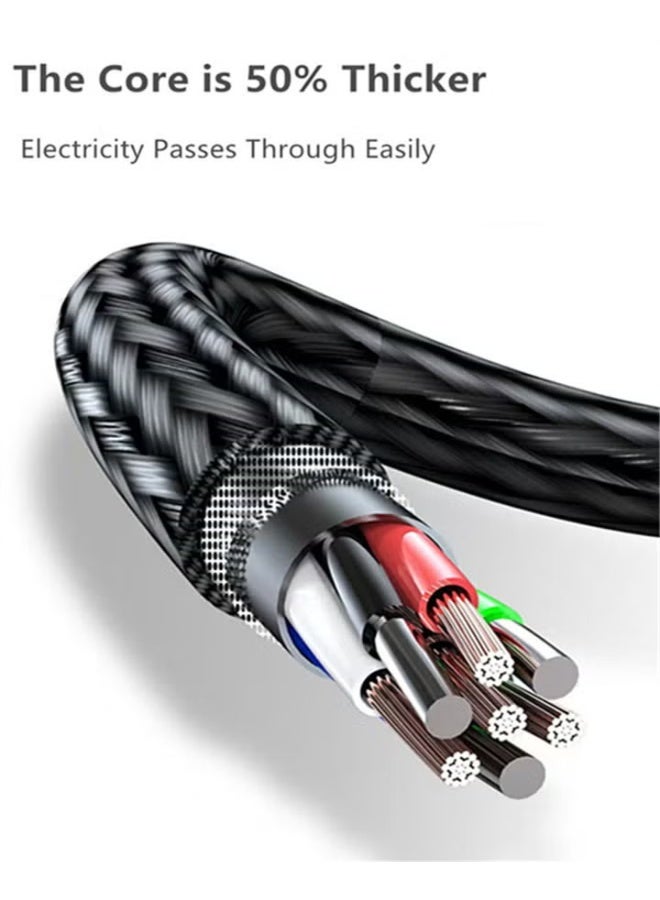 3-in-1 USB Fast Charging Cable - 120W Power Super Fast Charger Cords Universal Phone Charger, Multiple Charger Wire for Cellphone, Tablets and More - Image 3