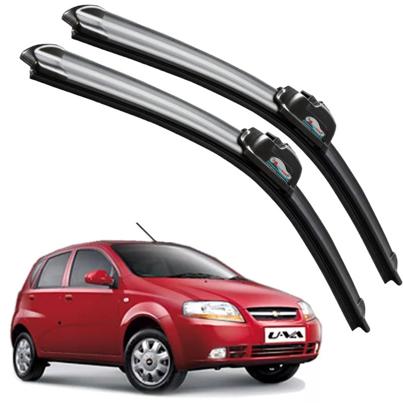 ROYALTECH Frameless Rubber Car Wiper Blades Set of 2 Compatible with (Sail UVA (2010-2016) (D-22,P-16)) - Image 1