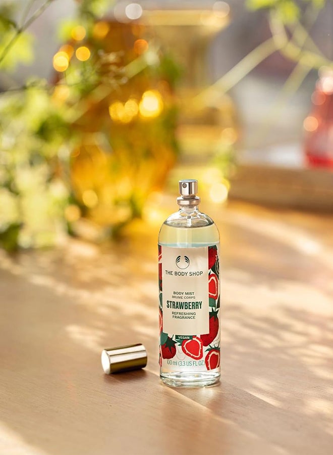 THE BODY SHOP Strawberry Body Mist – Refreshing Fragrance Spray with 97% Natural Ingredients | Sweet Fruity Scent, Vegan & Recyclable Packaging, 100ml - Image 3
