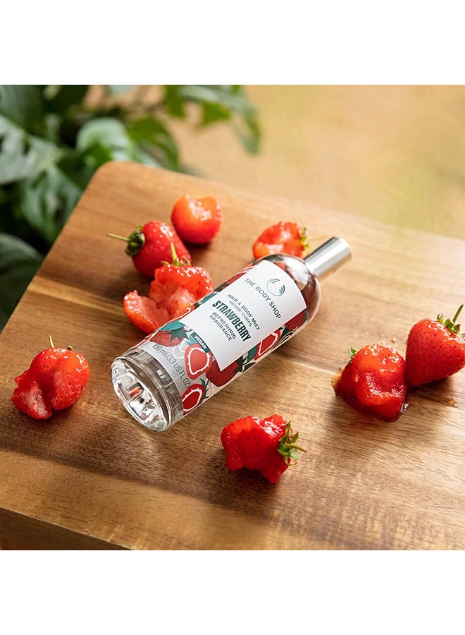 THE BODY SHOP Strawberry Body Mist – Refreshing Fragrance Spray with 97% Natural Ingredients | Sweet Fruity Scent, Vegan & Recyclable Packaging, 100ml - Image 2