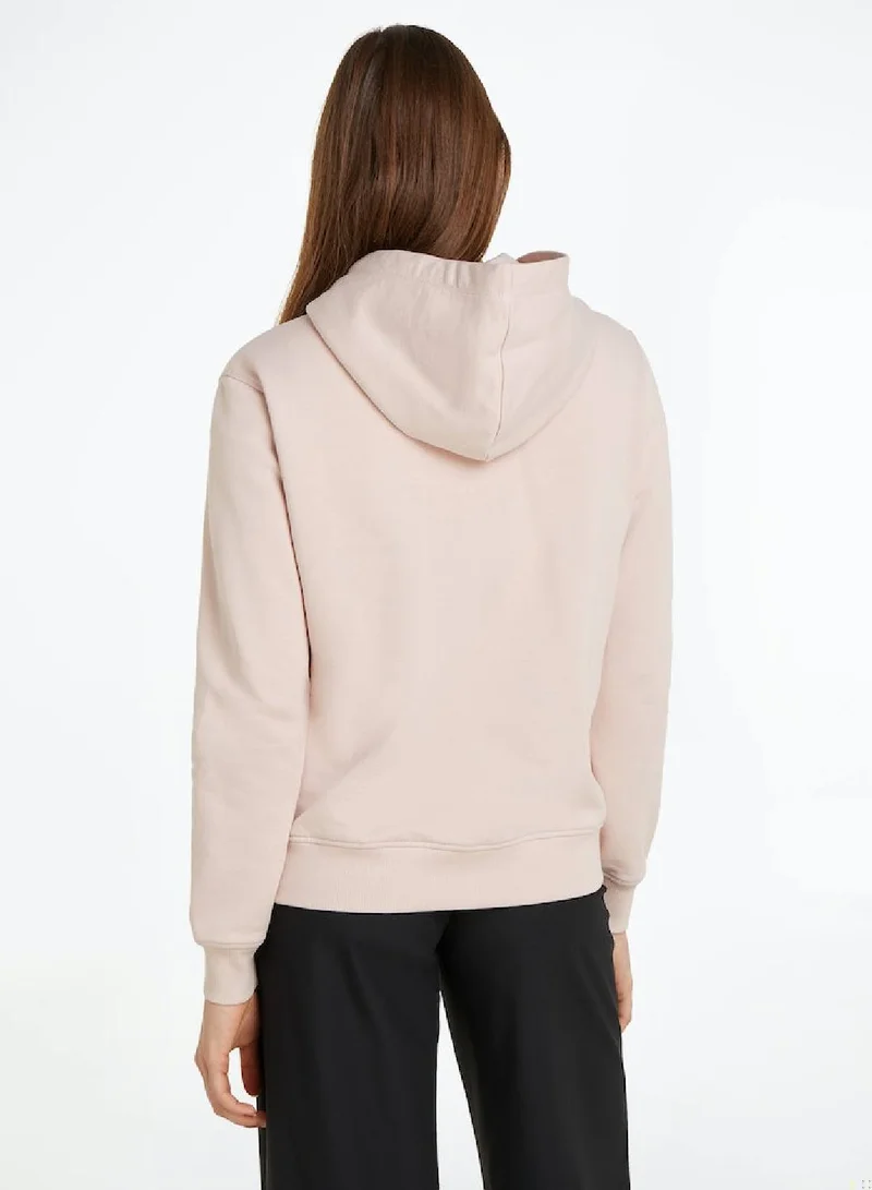 Calvin Klein Jeans Women's Diffused Box Pullover Hoodie - Cotton, Pink