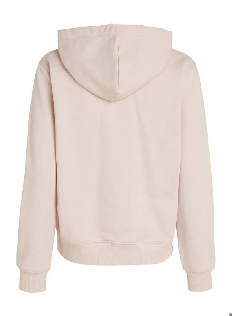 Calvin Klein Jeans Women's Diffused Box Pullover Hoodie - Cotton, Pink