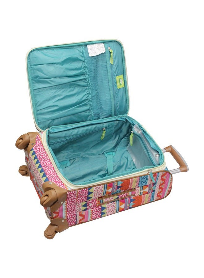 Lily Bloom Design Pattern Luggage 24 Inches Softside Expandable Suitcase with 4-Rolling Spinner Wheels for Woman - Durable Mid-Sized Lightweight Checked Bag, On The Prowl, 24" - Image 4