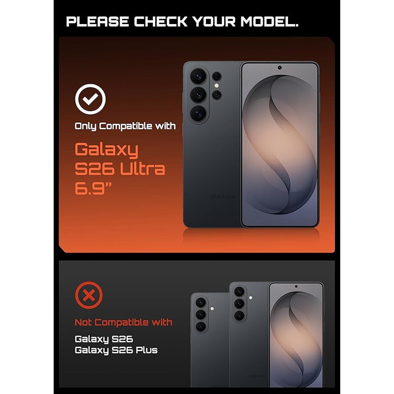 SupCase for Samsung Galaxy S26 Ultra Case with Kickstand (Unicorn Beetle Grip), 【Wireless Charging Compatible】 【Military-Grade Protection】 Heavy-Duty Magnetic Phone Case for S26 Ultra 6.9 Inch, Dark - Image 2