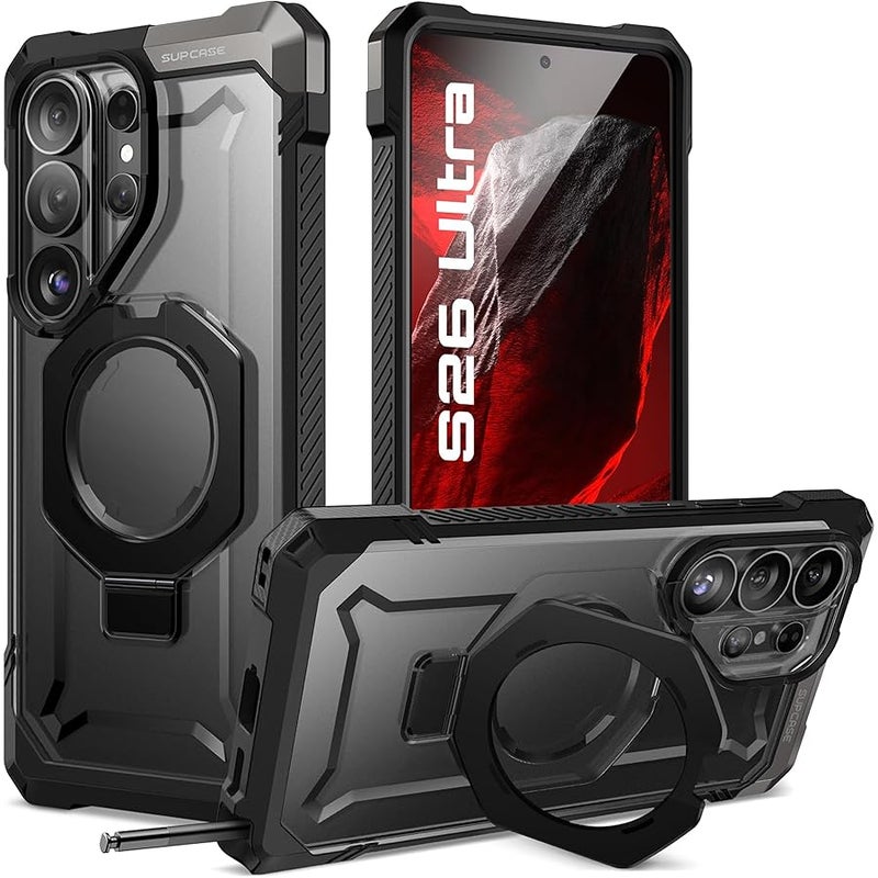 SupCase for Samsung Galaxy S26 Ultra Case with Kickstand (Unicorn Beetle Grip), 【Wireless Charging Compatible】 【Military-Grade Protection】 Heavy-Duty Magnetic Phone Case for S26 Ultra 6.9 Inch, Dark - Image 1