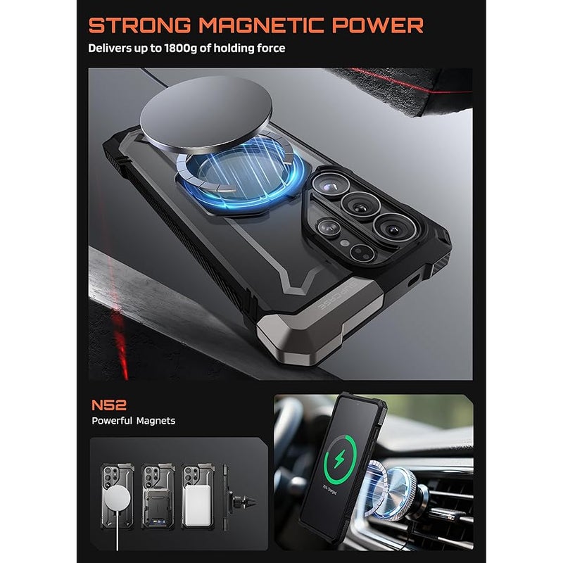 SupCase for Samsung Galaxy S26 Ultra Case with Kickstand (Unicorn Beetle Grip), 【Wireless Charging Compatible】 【Military-Grade Protection】 Heavy-Duty Magnetic Phone Case for S26 Ultra 6.9 Inch, Dark - Image 3