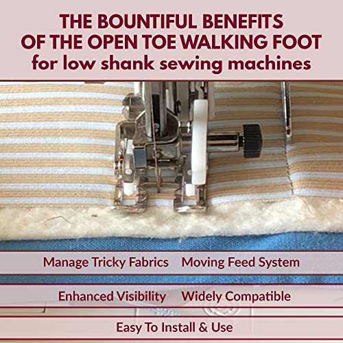 Madam Sew Open Toe Walking Foot for Quilting and Sewing Through Multiple Layers & Match Prints | Walking Foot Sewing Machine for Low-Shank Sewing Machines | Brother, Singer, Janome, Babylock & More - Image 4