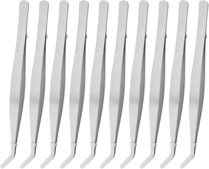 Steel Curved Tweezers Nippers Gardening Tools DIY Craft Jewelry Making - Image 1