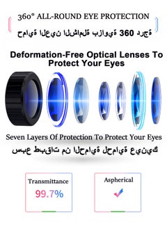 كسينياو سماعة الواقع الافتراضي 3D VR تدعم 720°Panorama شاشة كبيرة مضادة للضوء الأزرق ومسافة حدقة العين القابلة للتعديل لمنع التعب نظارات واقية لأفلام 4K وألعاب الواقع الافتراضي  - Image 4