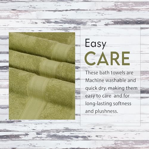 Ambra Linens 500 GSM Highly Absorbent Towels Set, 100% Cotton, Soft and Plush, All Seasons Use, Large, Everyday Use, Durable (4 Pcs Hand Towel Set, Summer Green) - Image 5