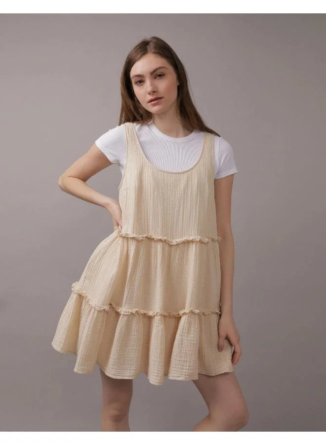 American Eagle Tiered Cotton Mini Dress