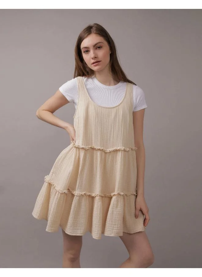 American Eagle Strappy Ruffled Tiered Dress