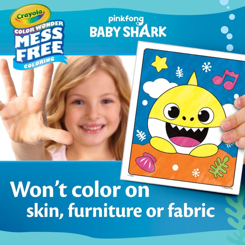 Crayola Baby Shark Color Wonder Pages, Mess Free Coloring for Toddlers, Coloring Activity, Travel Activities, Toddler Toys & Gifts, 3+ - Image 5