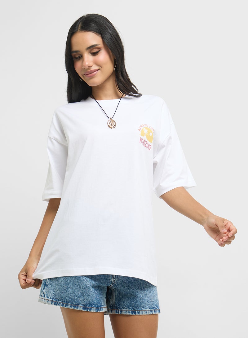 Ginger Oversize Back Print Graphic T-Shirt - Image 2