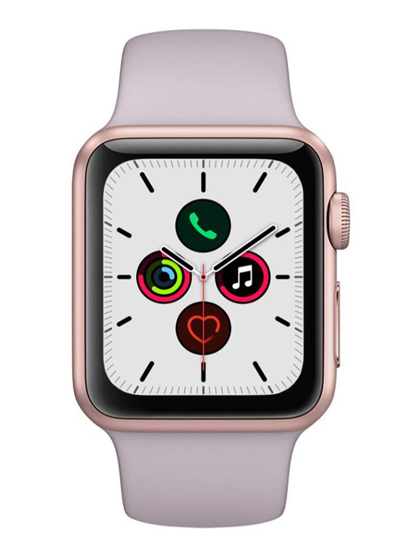 Perfii Solid Silicone Replacement Band For Apple Watch Series 5/4/3/2/1 Lavender - Image 2