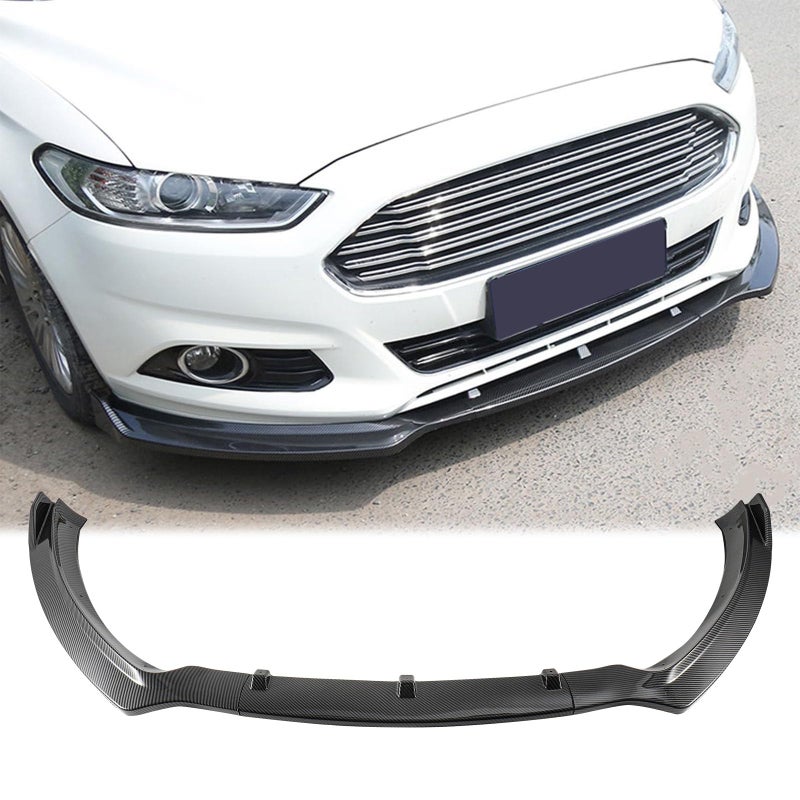 Fancemot Carbon Fiber Front Bumper Lip Splitter Compatible with Ford Fusion 20132016 Trim Protection Splitter Spoiler