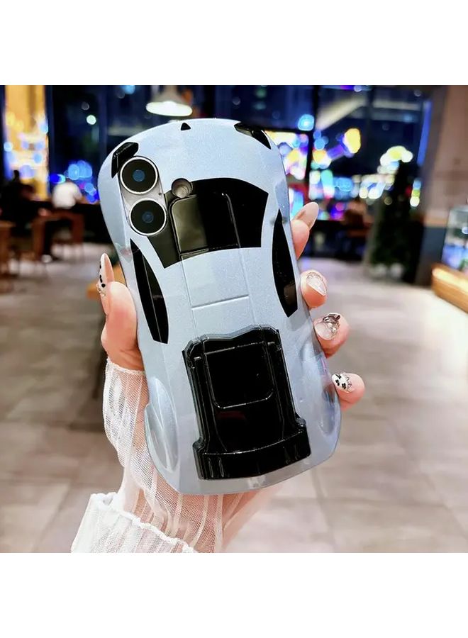 Purple Sports Car Style Phone Case With Stand For iPhone 14 Anti Fall Cover - Image 4
