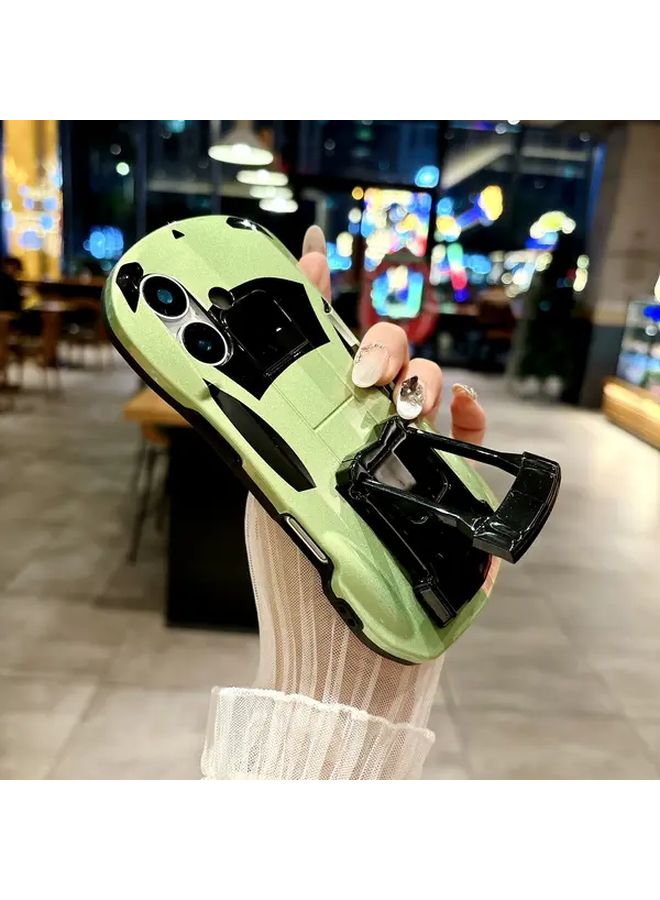 Purple Sports Car Style Phone Case With Stand For iPhone 14 Anti Fall Cover - Image 3