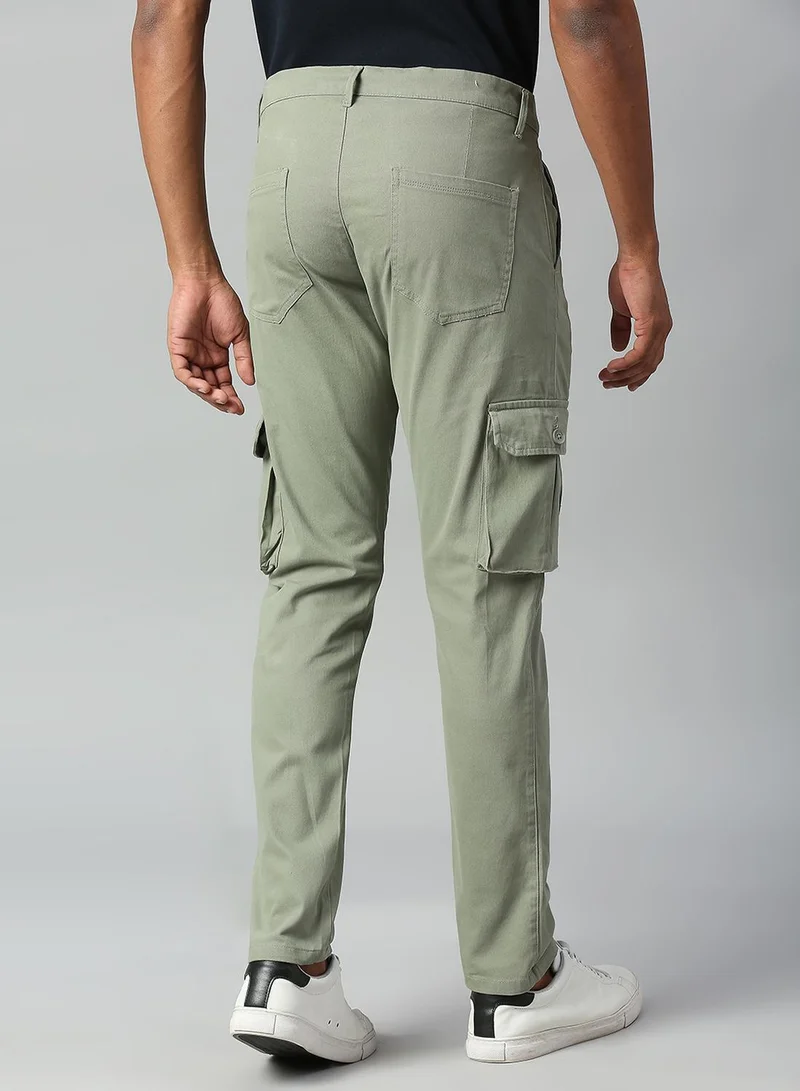 Dennis Lingo  Men's Sage Tapered Fit Cargo Trousers - Durable Cotton, Full-Length for Men | Best Price UAE