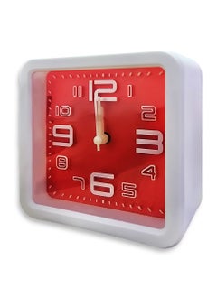 Generic Charming mini cartoon alarm clock, cute desk decor, special gift, square bedroom decor, creative design and elegant red background with classic white frame.  - Image 3