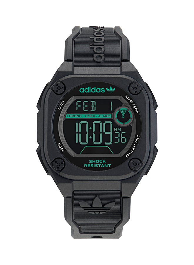 Black Resin Case Green Mask Black Resin Strap