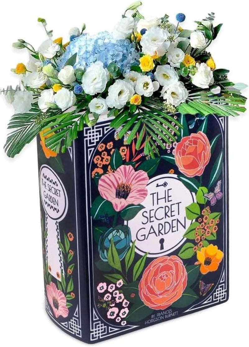Excefore Book Flower Vase, Ceramic Book-Shaped Decorative Vase, Small Flower Vase for Home Decor, Cute Bookshelf Decoration, Creative Vase for Book Lovers, Modern Decorative Vase for Home and Office - Image 1