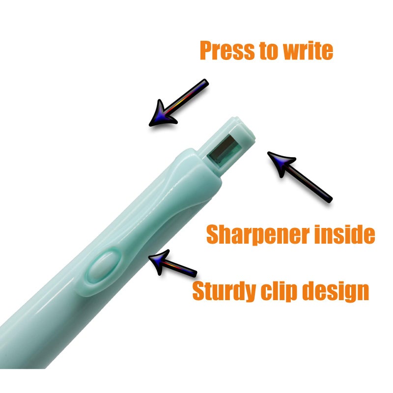 Lopenle 12 Pack Mechanical Pencils with Grip Trainer, Automatic 2.0mm 2B Lead, Push Button with Built-in Sharpener (4 Assorted Colors) + 10 Extra Refill Leads - Ergonomic Writing Aid for Beginners - Image 5