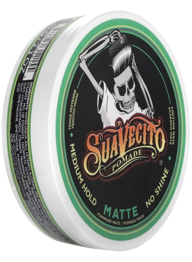 Suavecito Pomade Matte (No Shine) Formula 2.3 oz Travel Size, 1 Pack - TSA Compliant- Medium Hold Hair Pomade For Men - Matte Hair Paste For Natural Texture Hairstyles - Image 1