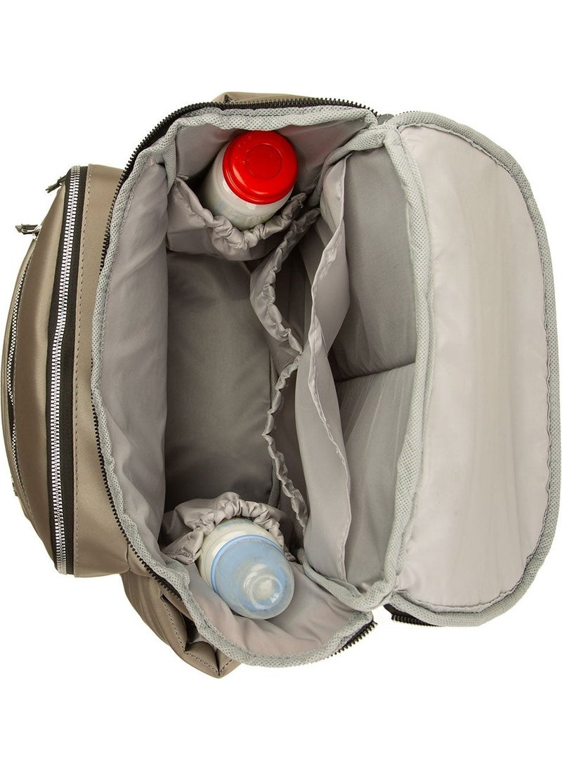 Bagmori Smoked Cover Garnished Satin Mother Baby Care Backpack  - Image 4