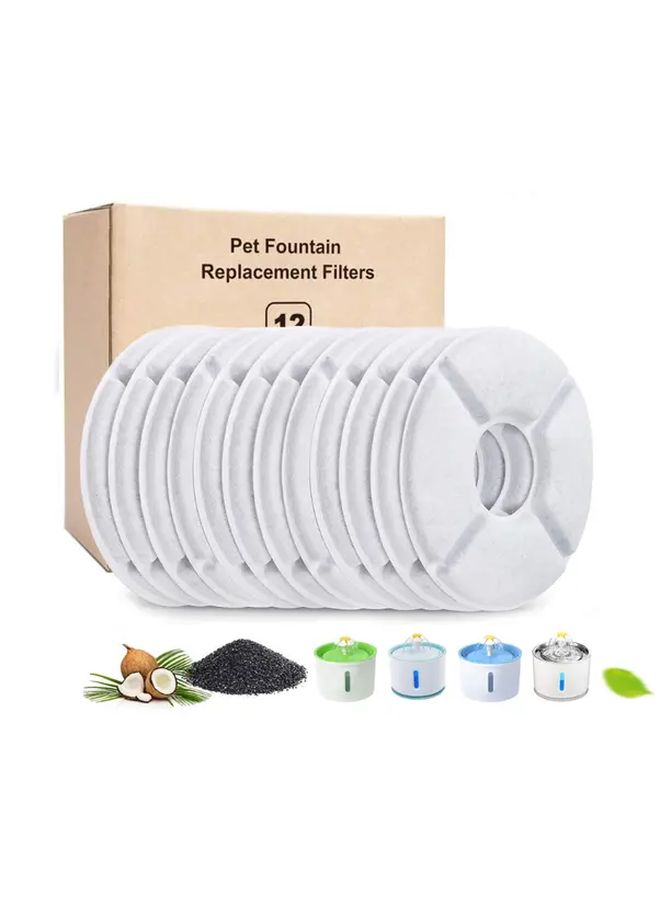 4 Pack Round 127x38mm Activated Carbon Water Filters For Cat Fountain Replacement - Image 1