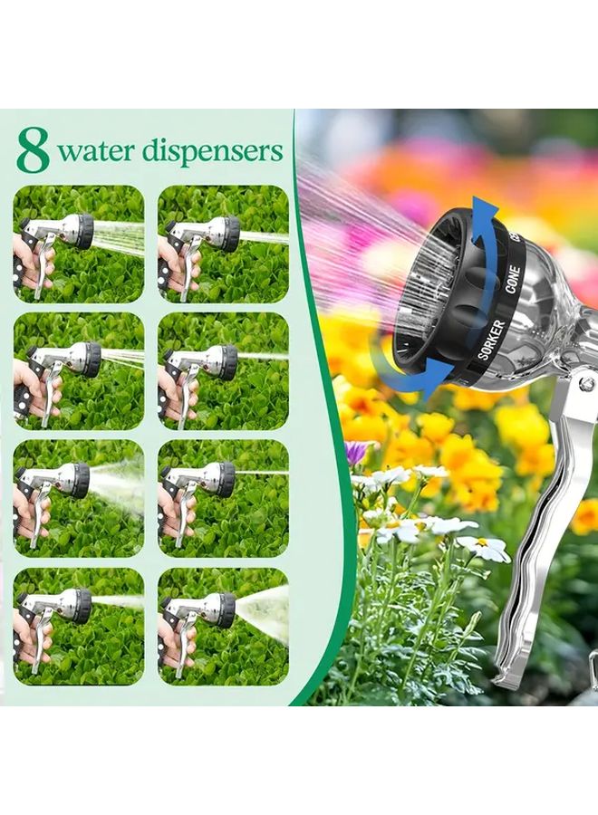 1pc Adjustable 8 Pattern Pressurized Garden Hose Nozzle For Car Wash Pet Bath Cleaning - Image 4