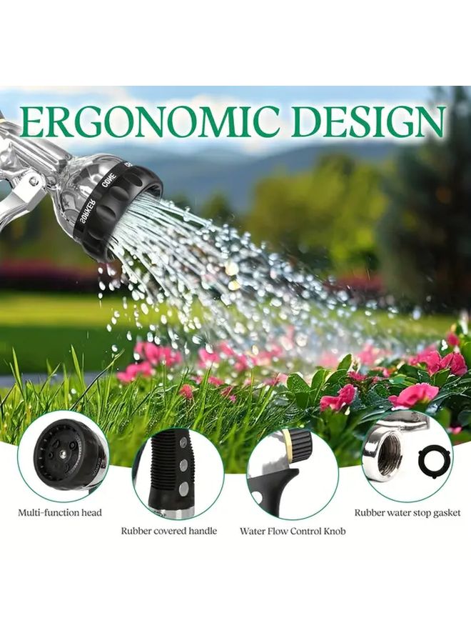 1pc Adjustable 8 Pattern Pressurized Garden Hose Nozzle For Car Wash Pet Bath Cleaning - Image 5