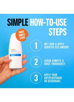 Carpe Exfoliating Underarm Scrub 24 Hour Odor Protection Underarm Exfoliator To Improve Deodorant Performance Energizing Minty Fresh Smell Armpit Scrub For Women And Men  - Image 5