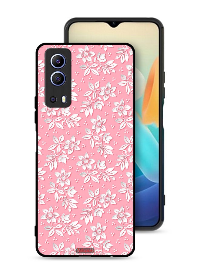 Tolwak Vivo Y72 5G Protective Case Cover Flowers Background Pattern - Image 1