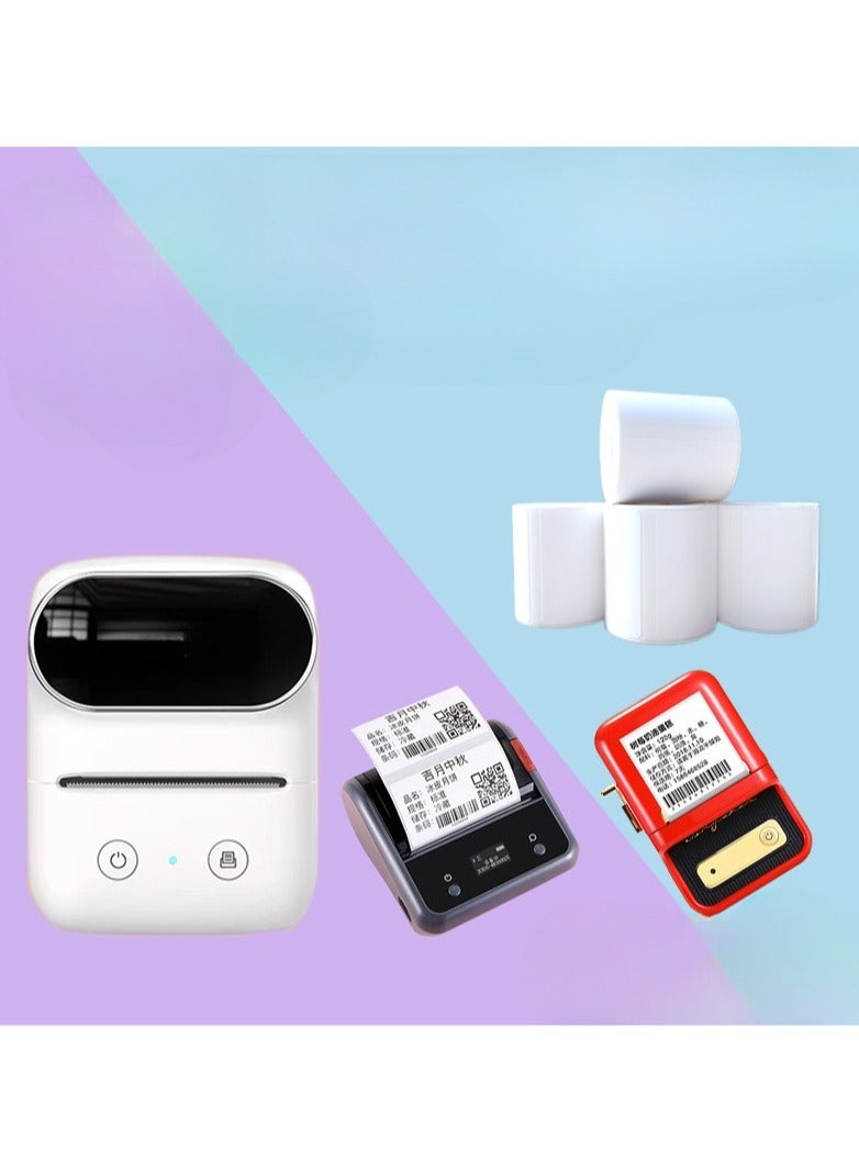 B21/B1/B3S Label Maker Tape Waterproof Tape Label Paper Thermal Sticker Paper for Barcode Printing, White - Image 3