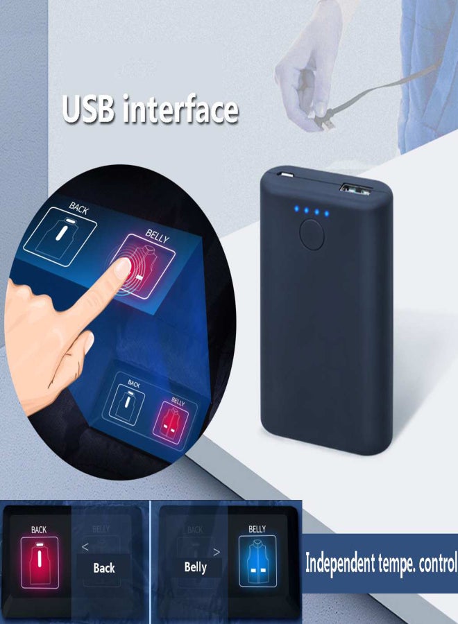 سترة مدفأة للرجال والنساء، سترة كهربائية قابلة لإعادة الشحن عبر USB من Eigffole مزودة بـ 9 مناطق تدفئة سترات صيد، لا تتضمن بطارية - Image 4