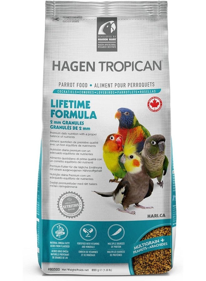 Hari HARI Tropican Bird Food, Hagen Parrot Food with Peanuts & Sunflower Seeds, Maintenance Parrot Granules 2 mm, Lifetime Formula, 1.8 lb Bag - Image 1