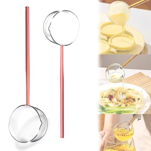 AARUX Glass Stirring Spoon, Heat-Resistant Borosilicate Glass, Long Reusable Coffee & Tea Stirrer, Elegant Clear Glass Spoon for Mixing Drinks, Kitchen & Bar Use, Eco-Friendly & Dishwasher Safe (Pack of 2) - Image 1