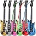 Bedwina Inflatable Guitars pack Of 6 36inch Colorful Blow Up Guitar With Strap Party Favors DJprops Photobooth Birthdays Rock Star Rock And Roll Party Decorations 80s 90s Party Supplies - Image 3