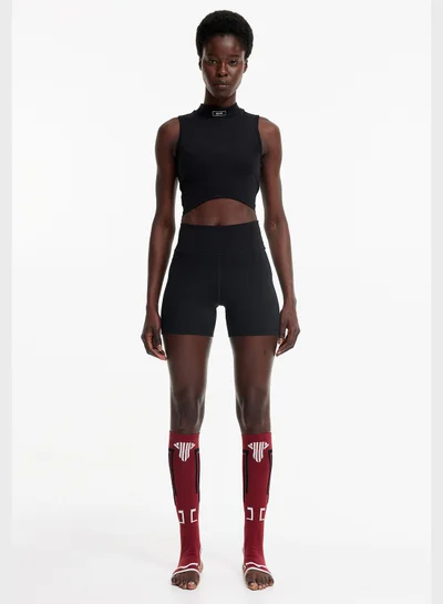 H&M High Neck Knitted Crop Top