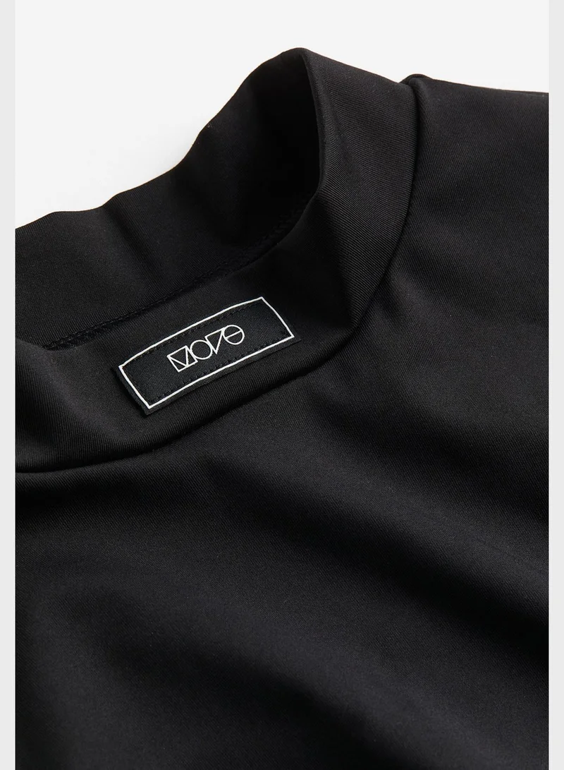 H&M High Neck Knitted Crop Top